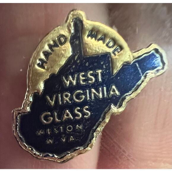 Vintage West Virginia Glass Hand Made Pitcher and 6 glasses hunting lodge birds - Picture 2 of 11